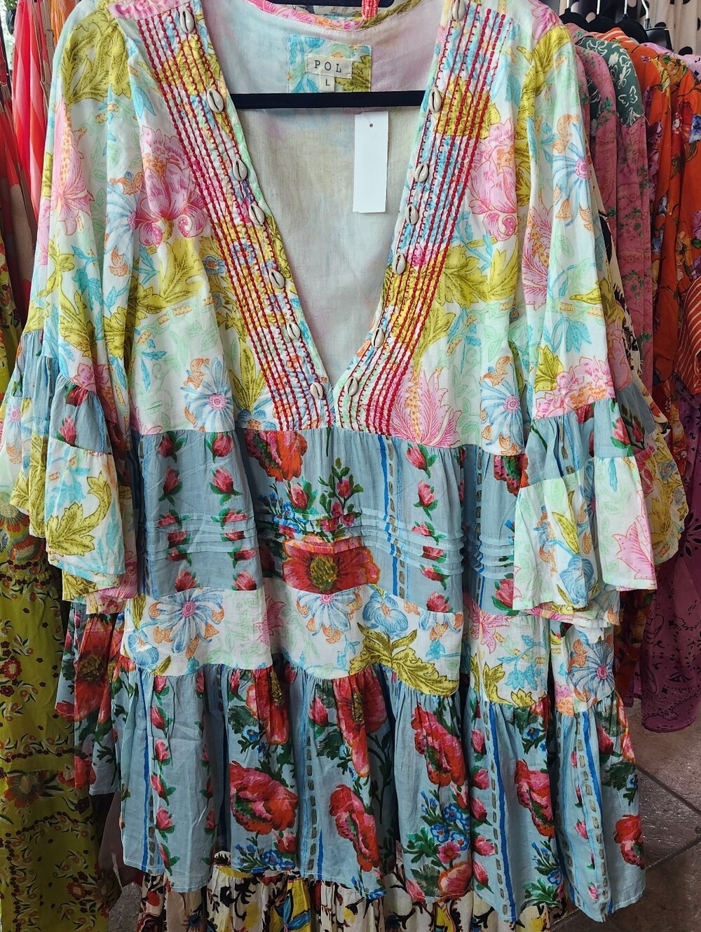 POL Deep Vneck Kaftan Top or Coverup